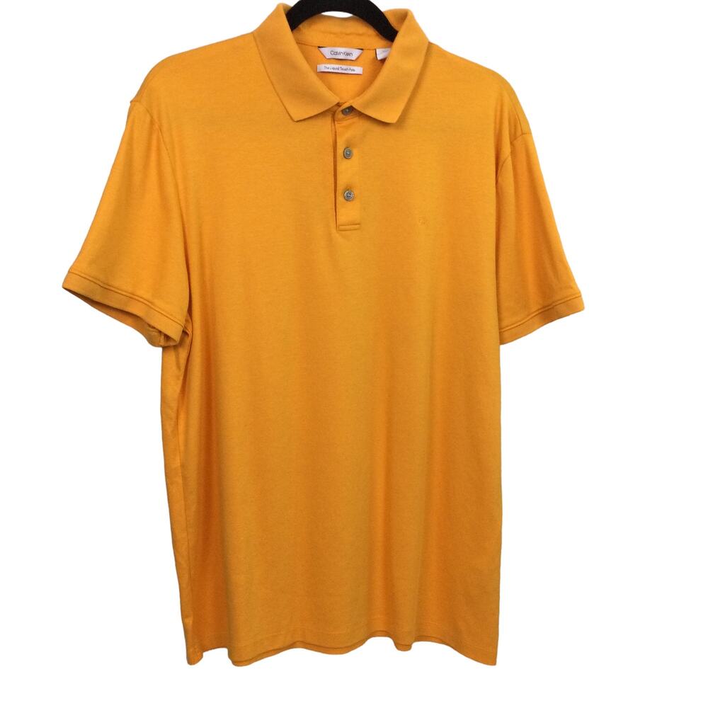 Calvin Klein The Liquid Touch Preppy Country Club Retro-Sport Casual Golf Polo L